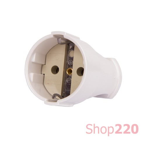 Розетка переносная с заземлением, 16А белая, e.socket.003.16.white Enext - фото 116775