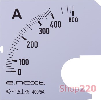 Шкала для амперметра щитового АС 400А 72х72мм, e.meter72.a400.scale Enext - фото 116862