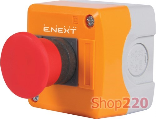 Кнопочный пост стоп, кнопка-грибок, e.cs.stand.xal.d.164 Enext - фото 117846