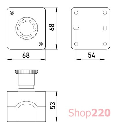 Кнопочный пост стоп, кнопка-грибок, поворотный возврат, e.cs.stand.xal.d.174 Enext - фото 117849