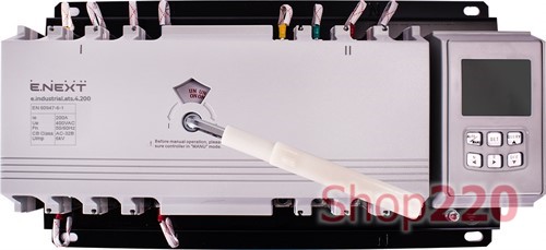Устройство АВР 4p, 200А, e.industrial.ats.4.200 Enext - фото 117944
