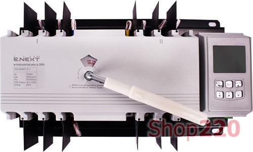 Устройство АВР 4p, 200А, e.industrial.ats.4.200 Enext - фото 117945