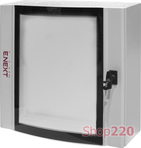 Корпус металлический IP55 с монтажной панелью, 750*600*200 мм, со стеклом, e.mbox.industrial.p.75.60.20.gl Enext - фото 118174