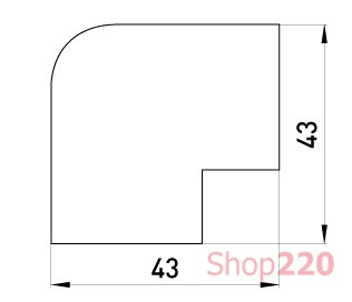 Плоский угол для короба 20х10мм, e.trunking.blend.angle.stand.20.10 Enext - фото 118518