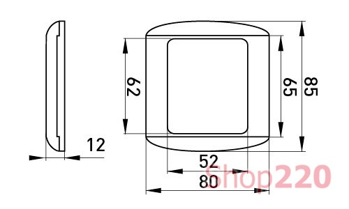 Выключатель одноклавишный с рамкой, e.install.stand.811 Enext - фото 119016