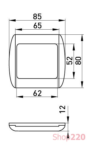 Выключатель одноклавишный с подсветкой с рамкой, e.install.stand.811L Enext - фото 119020