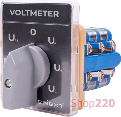 Переключатель щитовой вольтметра 600В на 7 положений, e.switch.v Enext - фото 119837