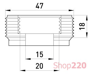 Переходник металлический резьбовой с 1-1/2" на 1/2", e.industrial.pipe.thread.bts.1-1/2".1/2" Enext - фото 120465