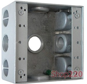Коробка распределительная (монтажная) металлическая без крышки с 3 резьбовыми вводами 1/2", e.industrial.pipe.db.thread.3.1/2" Enext - фото 120528