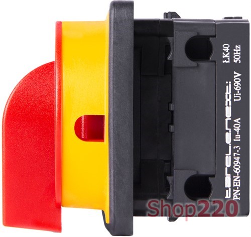 Пакетный переключатель щитовой, с передней панелью (под пломбирование), 1p, 0-1, 40А, LK40/1.216-ZК/45 TAREL - фото 121199