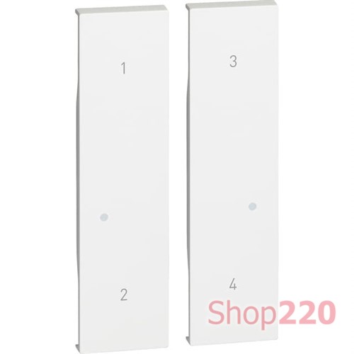 Умный выключатель сценарный двухклавишный на 4 сценария беспроводной 2 модуля, белый, Living Now NETATMO - фото 122973