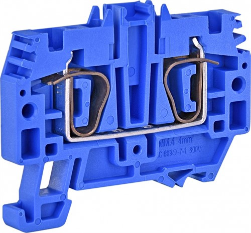 Клемма пружинная ESP-HMM.4B (4 мм кв, синяя) - фото 127407