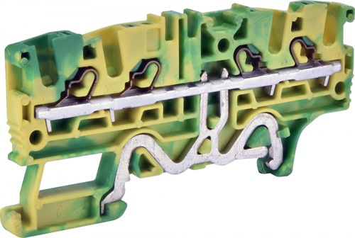 Клемма пружинная заземляющая ESH-EFCE.2/2+2 (2,5 мм кв, желто-зеленый, 2вх.+2вых., push-in) - фото 127446