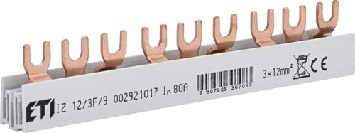 Шина питания IZ 12/3F/9 (12мм кв, 3P, 0.16м, Fork, 9mod.) - фото 127604