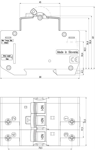 Дифавтомат с защитой от дуги C 10/0,03 тип A, 10kA, KZS-AFDD 3M2p - фото 128793