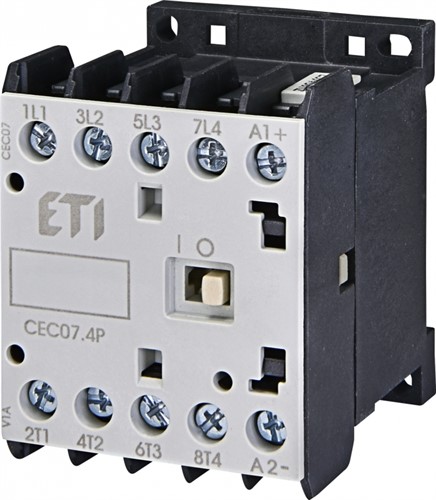 Контактор миниатюрный CEC 07.4P 230V АС (7A; 4kW; AC3) 4р (4 н.в.) - фото 128930