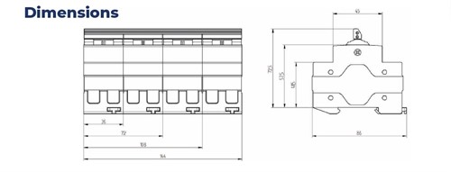 Переключатель нагрузки 1-0-2, 100A 1p, SSQ 1100 - фото 129628