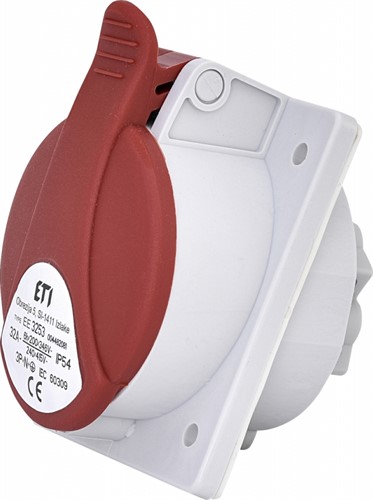 Розетка встроенная 32A, 400V, 3P+N+PE, IP54 EE-3253 - фото 131583