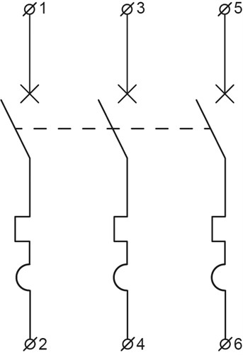 Автоматический выключатель 20А 3р, ВА-2017/D АСКО УКРЕМ - фото 135094