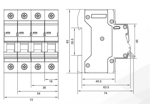Модульный автоматический выключатель 3А 2р, С, 6kА, UTrust - фото 135534