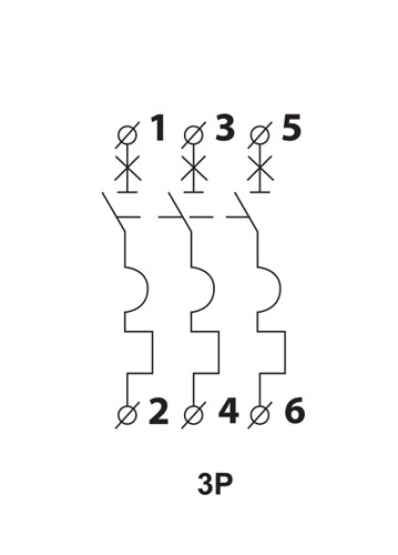 Модульный автоматический выключатель 16А 3р, С, 6kА, UTrust - фото 135673