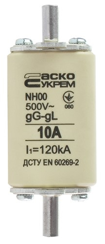 Предохранитель ножевой с плавкой вставкой NH00 10A gG - фото 138080