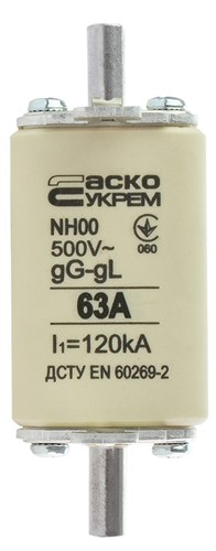 Предохранитель ножевой с плавкой вставкой NH00 63A gG - фото 138109