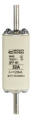 Предохранитель ножевой с плавкой вставкой NH0 32A gG - фото 138139
