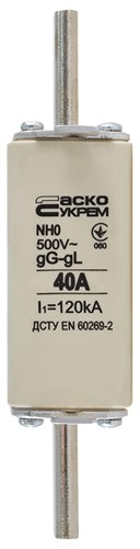Предохранитель ножевой с плавкой вставкой NH0 40A gG - фото 138143