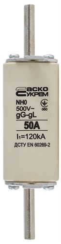 Предохранитель ножевой с плавкой вставкой NH0 50A gG - фото 138148