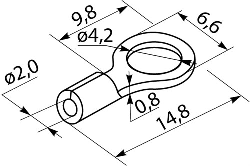 Наконечники под винт с изоляцией RV 2-4 (100 шт.) - фото 138632