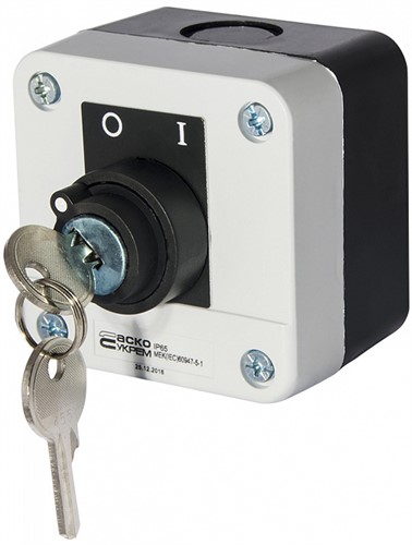 Пост одноместный 2-позиционный переключатель с ключом XAL-B142Н29 - фото 142085