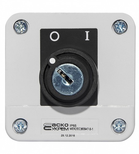 Пост одноместный 2-позиционный переключатель с ключом XAL-B142Н29 - фото 142087