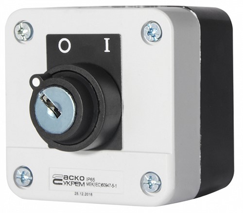 Пост одноместный 2-позиционный переключатель с ключом XAL-B142Н29 - фото 142088