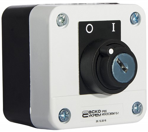 Пост одноместный 2-позиционный переключатель с ключом XAL-B142Н29 - фото 142089