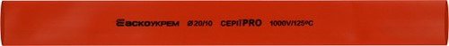 Термоусадочная трубка d=20/10 мм (1м) красная серии PRO - фото 144360