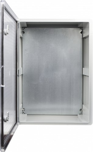 Корпус из АБС-пластика, ударопрочный, с монтажной панелью, прозрачная дверца, 50*70*25, IP65, серии UBox - фото 147044