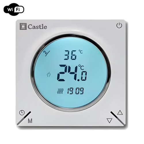 Терморегулятор для теплого пола Castle AC829H с функцией WI-FI (Белый) - фото 150832