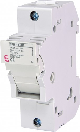 Держатель предохранителей 14x51 до 50А, EFH 14 1P 1000V DC ETI - фото 151910