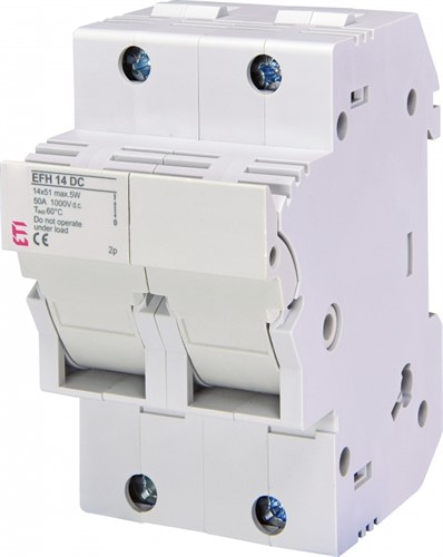 Держатель предохранителей 14x51 до 50А, EFH 14 2P 1000V DC ETI - фото 151912