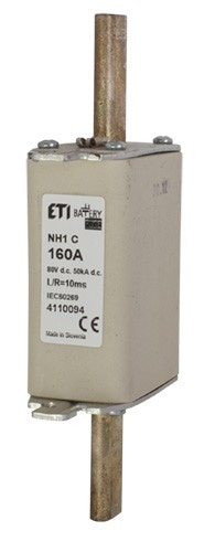 Предохранитель для защиты аккумуляторных батарей 125A 80V DC, NH-1C Battery - фото 151938