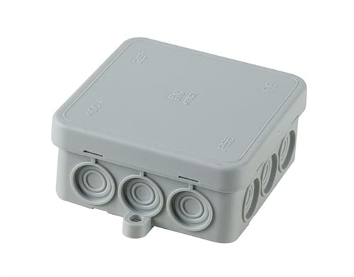Коробка распределительная наружная 85х85х40мм полиэтилен IP55 с кабельными вводами ELETTROCANALI EC411C3 - фото 153648