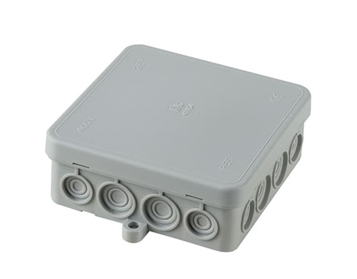 Коробка распределительная наружная 100х100х40мм полиэтилен IP55 с кабельными вводами ELETTROCANALI EC411C4 - фото 153649