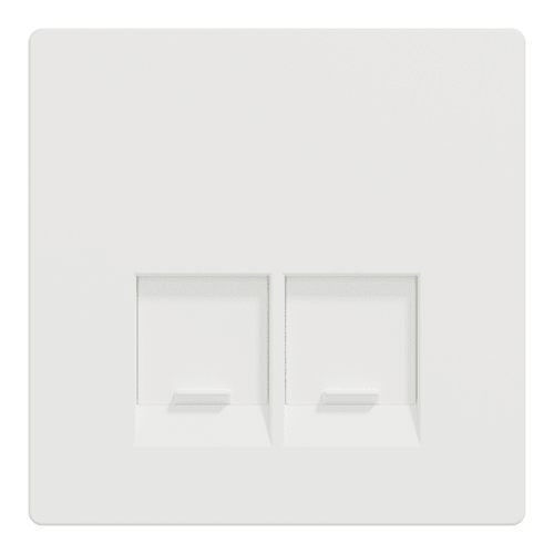Накладка компьютерной розетки RJ45, белый матовый, Merten - фото 155272