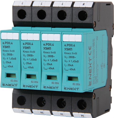 УЗИП e.POI.4 280V/12,5kA класс I+II+III, 4 полюса - фото 158404