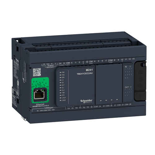 Программируемый логический контроллер M241 24 входа/выхода реле, 2 RS485, 1 Ethernet, CAN - фото 158597