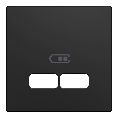 Центральная плата для USB-зарядного механизма, Merten System M, матовый чёрный - фото 158902