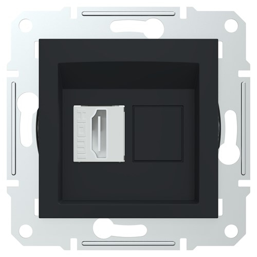 Розетка HDMI, антрацит, EPH4500171 Schneider Asfora - фото 158979