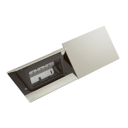 Выдвижной лючок в стол на 2 стороны, 8 модулей, алюминий, INCARA Legrand 654807 - фото 159331
