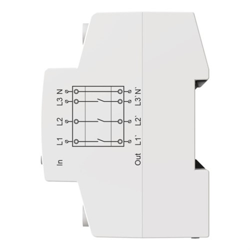Реле напряжения с контролем тока 40А трехфазное, белая индикация, VA-3F40A M6W DigiTop - фото 159868